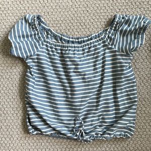 Madewell off shoulder striped melody top L
